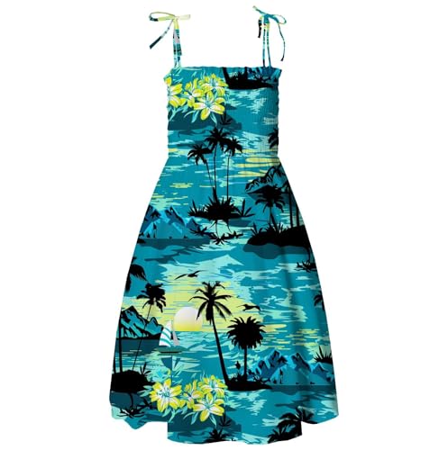 Image of SANGTREE Girls' Women's Summer Sundress Casual Smocked Floral Beach Holiday Dress, 18 Month - XL