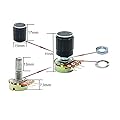 GTIWUNG 20Pcs Potenziometro Rotativo a Cono Lineare B5K B10K B20K B50K B100K Ohm WH148 Albero 3pin con Dado e Rondella, Regolabile 3-Terminale B-Tipo Rotante Potenziometro con Pomello Berretto #5