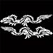 Adesivo per Auto Totem Del Drago Impermeabile, 2pcs Adesivo per Auto Universale Dragon Totem per Auto Fantastico Drago Adesivi Decorativi Pvc Protezione Antigraffio per Carrozzeria Auto 180cmx40cm