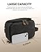 Gonex Travel Toiletry Bag for Men, Water Resistant Canvas Wide Open Shaving Bag with Wet Dry Compartment, Travel Essentials Toiletries Organizer, Dark Grey
