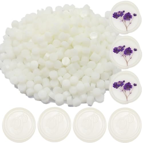 Tranlucent Wax Seal Beads, 400Pcs Sealing Wax Beads, Octagon Wax Sealing Beads, Tranparent Sealing Wax Beads Set for Wax Seal Stamp, Letter Sealing (Translucent)