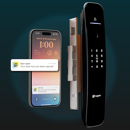 Mygate Smart Door Lock Pro 2 with WiFi | Inbuilt Door Sensor | 6-...