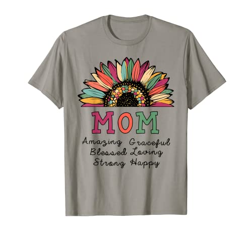 Camisa de girasol para mamá y mujer, linda madre gráfica, increíble Camiseta