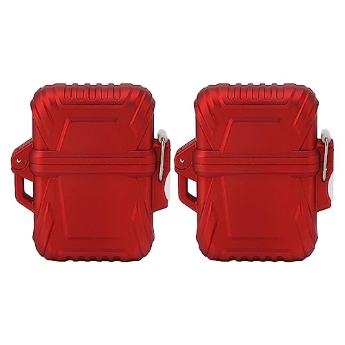 IP56 Cubierta más ligera Linterna Anti Agua Rolon Compact Case para senderismo al aire libre 2 piezas de color naranja garantiza la conservación y la longevidad seguras de su (rojo)