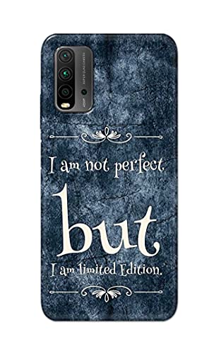 Image of Printed Hard Back Cover Case for Mi Redmi 9 Power Back Cover (I Am Not Perfect I Am Limited Edition) -1803