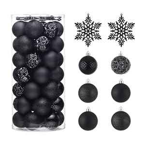 Valery Madelyn Christmas Tree Decorations Ornament Set for Fall Halloween Decor, 50ct Shatterproof Christmas Ball Ornaments Bulk, 2.36 Inches Hanging Decor for Xmas Holiday Party