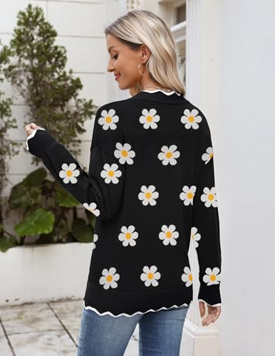 Image of Zeagoo Women's 2026 Fall V Neck Sweater Long Sleeve Lightweight Knit Tops