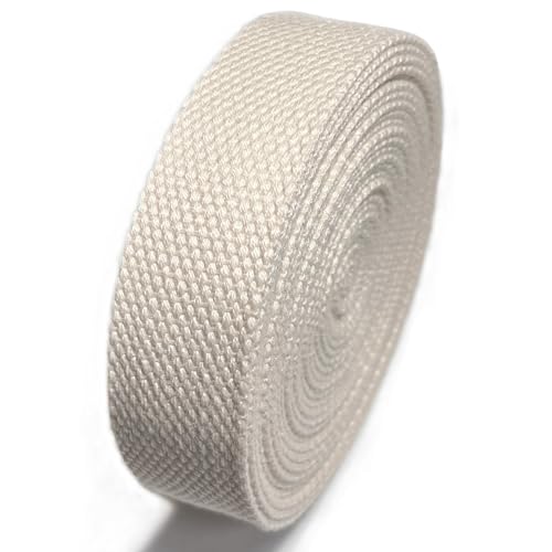 1 Inch Webbing Strap – Heavy Duty Polyester Cotton-Like Tape, 5.5–6 Yards, Eco-Friendly Dye, Washable & Durable for DIY, Sewing, Tote Bags, Pet Leashes,...
