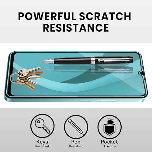 Image of ArmourPro Military Grade Gorilla Tempered Glass Compatible For Poco C75 (6.88 Inch) With Easy Installation Kit for Smartphone| Edge To Edge Coverage | Black, Pack of 2