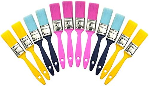 Genuine 12 Piece 1 inch Premium Multi Use SRT bristles Paint Brushes,Paint Brushes for Kids,Paint Brushes,Touch up Paint Brush,paintbrushes,Artist Paint Brush,Artist Paint Brushes,School,Office