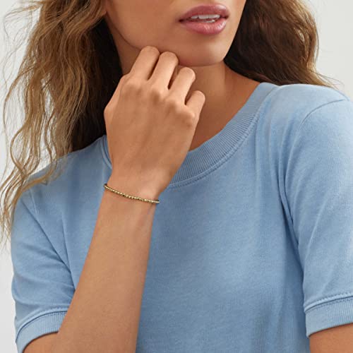 Silpada 'Charlotte' 18K Gold-Plated Sterling Silver Stretch Bracelet, 6.50" #TOP5