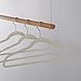 Amazon Basics Slim, Velvet, Non-Slip, Space-Saving Suit Clothes Hangers, Pack of 100, Ivory/Beige