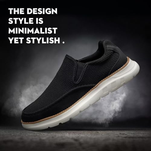 Image of Mens Boat Shoes Casual Loafers Slip On Walking Dress Sneakers Mesh Business Oxfords Work Lightweight Soft Sole