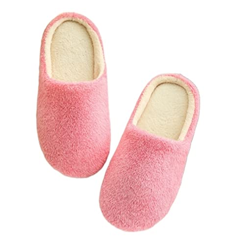 Pantoufles femmes d'intérieur en coton chaudes et chaussons de maison anti-dérapants