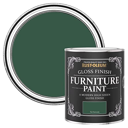 Rust-Oleum Green Furniture & Skirting Board Paint in Gloss Finish - The Pinewoods 750ML