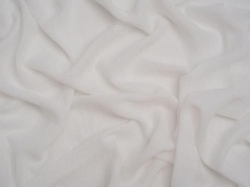 Minerva Core Range Ivory Crinkle Texture Seersucker Voile Fabric for Dressmaking - 145cm Wide - per metre
