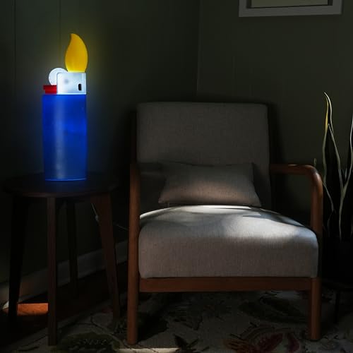 Image of 20.5-Inch Novelty Lighter - Blow Mold Lamp with Fun LED Lights for Indoor Use - Quirky Lamp for Kitchen or Party Display