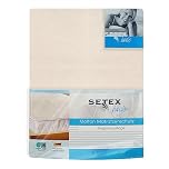 SETEX molleton mattress protector, corner elastic bands, 100% cotton, basic, Cotton, natural, 160 x 200