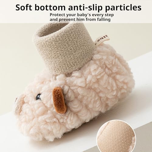 Baby Sock Shoes Infant Floor Booties Toddler Ankle Socks slippers Non-Skid Walking Sock Top Booties4