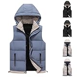 Chalecos Con Bolsillo Y Cremallera Para Exteriores Plumas Hombres Chalecos Acolchados Hombre Invierno Gilet Acolchado Para Hombre Con Capucha Gruesa Vest Chaleco Plumon Guateado Abrigo Sin Mangas