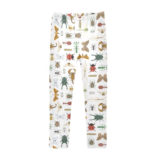 ZZKKO Girls Leggings Multiple Insects Toddler Girls Clothes Leggings for Girls Toddler Girls Leggings 3-4T