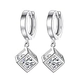 925 Silber Gold Set Creolen hängende Ohrringe Für Damen Mode Temperament Damen Kubikzircon Ohrclip Damen Ohrschmuck