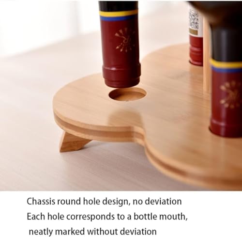 Soporte para botellas de vino para encimera, 5 huecos miniatura 5