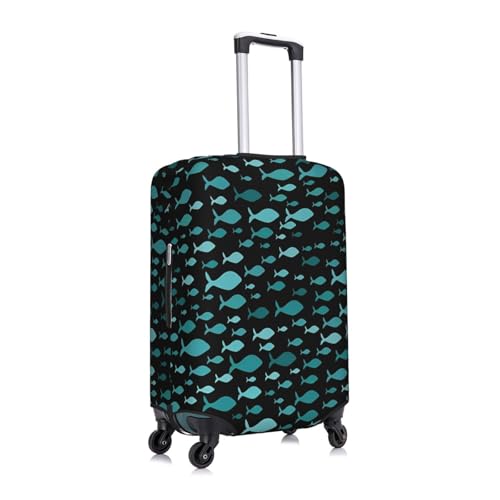 Fish Luggage Cover for Suitcase, Suitcase Cover Protector Fit 18-21 Inch Luggage Travel Accessories, S3