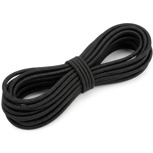 SMART&CASUAL 1/8 x 30 Heavy Duty Polyester Bungee Shock Cord Elastic Rope for Kayak Strap Tarp Tie Down Canopy Boating Camping Trailer and DIY Projects