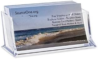 Source One Tarjetero acrílico extra profundo, transparente (XDEEPCLRBC) (paquete de 6)