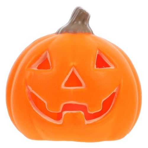 PRETYZOOM Halloween Pumpkin Lamp Decor Glow The Dark Festival Pumpkin Statue for Indoor Outdoor Home Decoration for Halloween Parties Events Pe Material