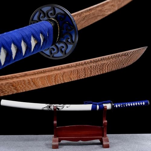 ZHAOMEI Katana de Hoja de Palisandro, Vaina de Madera Maciza, Espada samurái de Madera para Regalos, Cosplay, Kendo, colección, Artes Marciales, Entrenamiento, exhibición, decoración-103CM