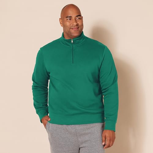 Image of Amazon Essentials Men's Long-Sleeve Quarter-Zip Pullover Fleece Sweatshirt