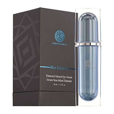 Forever Flawless Diamond Infused Eye Serum. Blue Diamond Eye Serum Formulated to Diminish Puffiness, Bags, Dark Circles, Wrinkles, and Fine-Lines around the Eyes. Cover