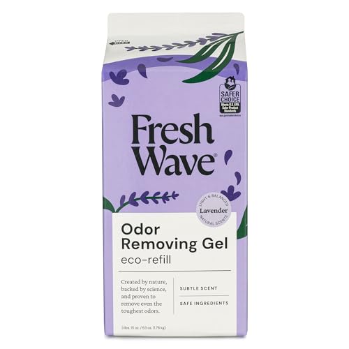 Fresh Wave Lavender Odor Removing Gel Refill, 63 oz, Every 15 oz. lasts 30-60 Days, For Cooking (Package May Vary)