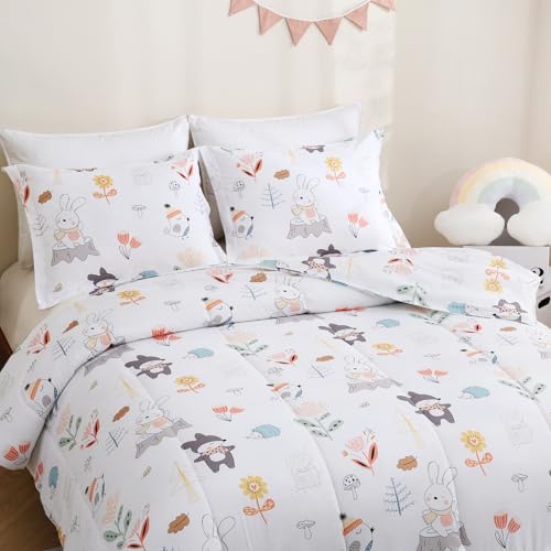 Image of Yibeizi Woodland Animals Comforter Full Kids Forest Bedding Set