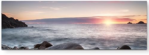 Sinus Art Wandbild 'Meer Strand' – Kunstdruck Auf Leinwand 150x50 Cm, Vintage & Abstrakt