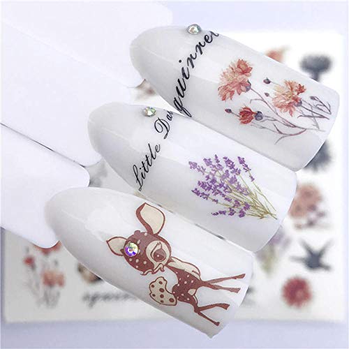 Nagelsticker 1 Blatt Rosa Blume Wasser Transfer Slider Für Maniküre Nagel Kunst Dekoration Nagel Aufkleber-Yzw-3098 – Bild 3