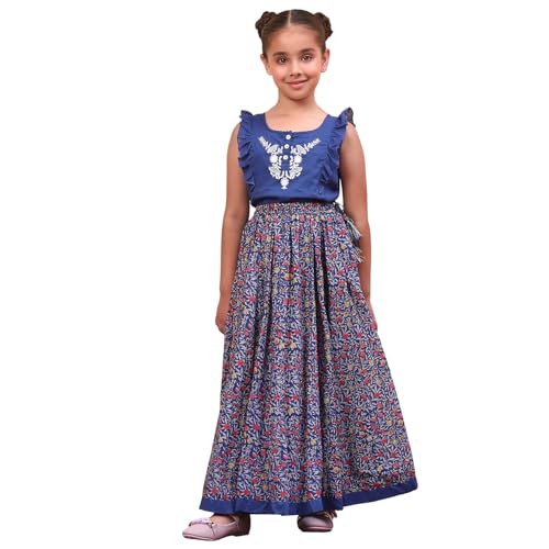 Image of BIBA Girl Cotton Straight Printed Co-Ord Set