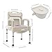 HAPPCUCOE Bedside Commodes Chair,Portable Toilet Chair with Armrests and Tissue Holder, Height Adjustable Commode Toilet for Home Use,Up to 551.16 Lbs