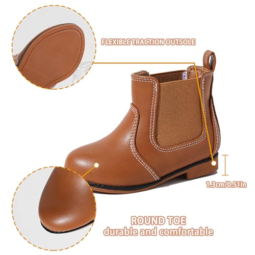 Girls Boots Fashion Ankle Boots for Girls Chelsea Booties for Toddler/Little Kids2