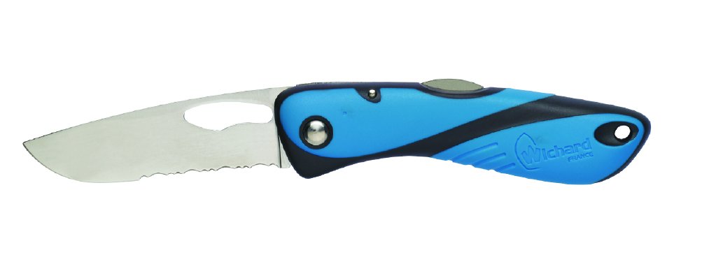 WICHARD Couteau Offshore lame crantée BLEU/NOIR