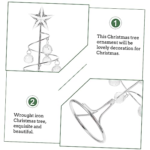 Árbol de Navidad de hierro PRETYZOOM con acabado artístico para casa 6