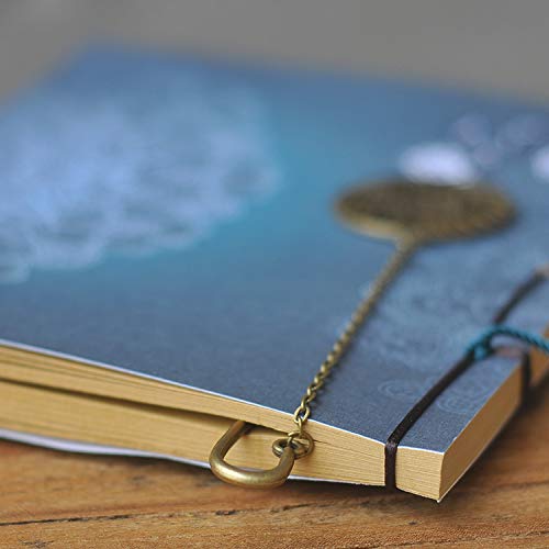 Vintage Feather Shape Metal Bookmark Page Markers Student Reading Pagination Mark Book Clip With Pendant For Travel Readers, Literature Fans,Bookworm Gifts (Bronze-Key) #TOP3