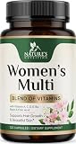Multivitamin for Women - Complete Multi Vitamin with Vitamins A, C, D, E, B6, B12, Zinc, Calcium & Magnesium, Womens Daily Multimineral Supplement for Hair Skin and Nails Health Support - 120 Capsules