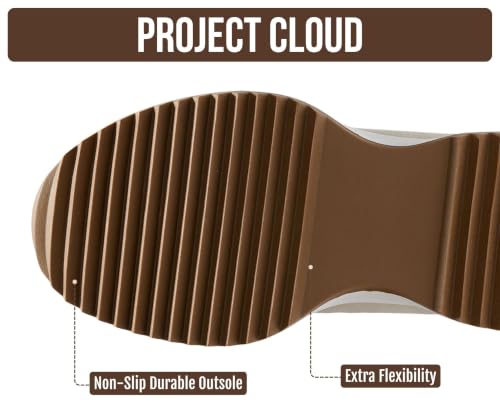 Image of Project Cloud Womens Sneakers - Memory Foam Insole and Lightweight Spring Shoes - Non-Slip Lace Up Trendy Shoes - Fashion Sneakers for Women 2026
