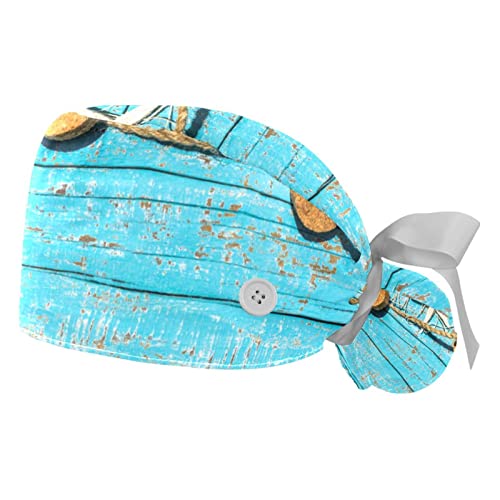 Chapeaux de travail JDEZ lot de 2 casquettes bouffantes respirantes hommes femmes