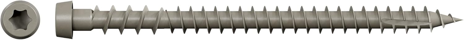 Simpson Strong-Tie DCU234SGR Deck-Drive DCU Composite Screw (Collated) — 10 x 2-3/4 in. Quik Guard Gray (1000-Qty)