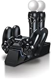 dreamGEAR Quad Dock VR Compact Charge Dock Black