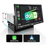 【CarPlay con cable e inalámbrico y Android Auto, MirrorLink con cable】 CarPlay con cable e inalámbrico, Android Auto con cable e inalámbrico, además de MirrorLink con cable para Android e iOS. F7 admite la ejecución de navegación en CarPlay/Android Auto mientras escucha radio FM/AM o música USB. La batería de su teléfono se cargará significativamente mientras ejecuta CarPlay/Android Auto con cable.